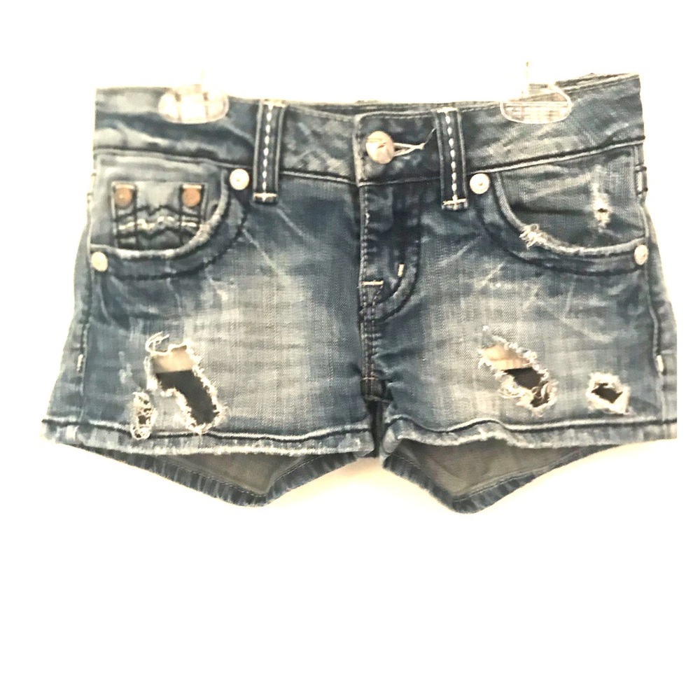 Miss Me Ripped Denim Jean Shorts